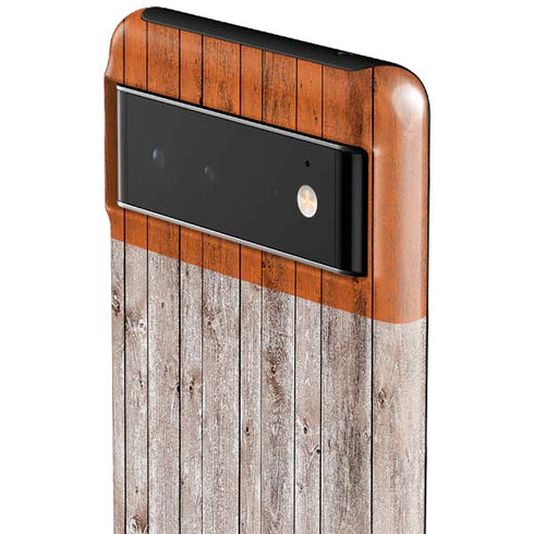 Ireland Flag Dark Wood Google Pixel 6 Case